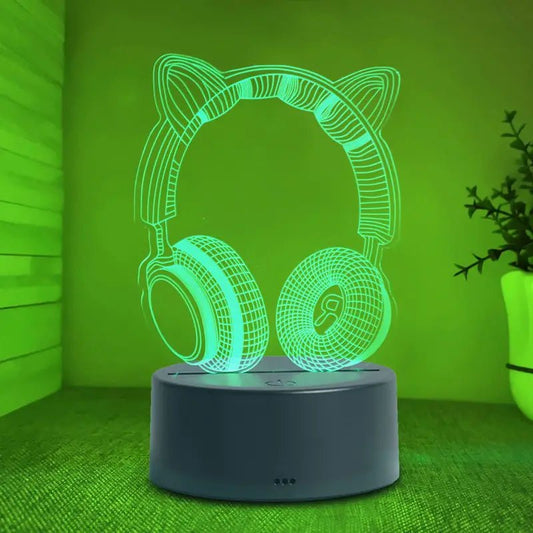 3D Rabbit Ear Acrylic Table Lamp for Kids' Bedroom - Osacean Sky Logistics