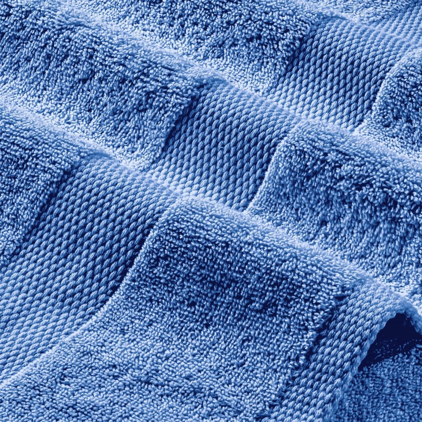 Light Blue Washcloths Set 12 Pack for Body Face Towel 12x12 Inch Cotton Wash Cloths Bulk Spa Fingertip Wash Clothes Soft Absorbent Gym Towels - Osacean Sky Logistics