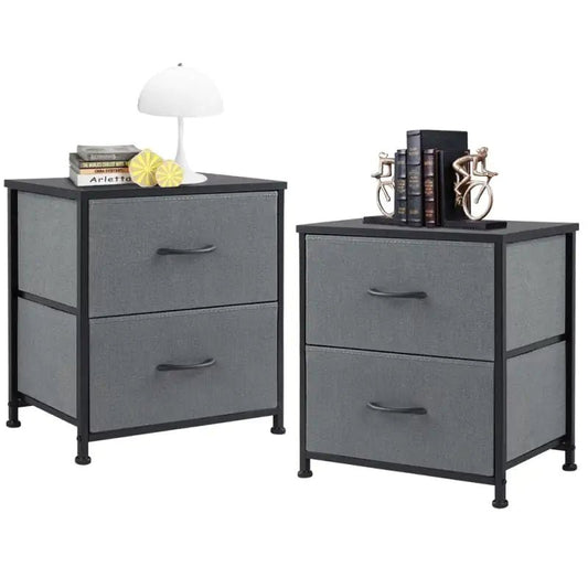 Living Room Cabinet Layers Set Of 2 Fabric Drawers Beside Nightstand Table - Osacean Sky Logistics