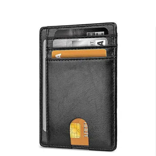 Mens Leather Slim Wallet Credit Card Holder RFID Blocking Pocket ID Money PU USA - Osacean Sky Logistics