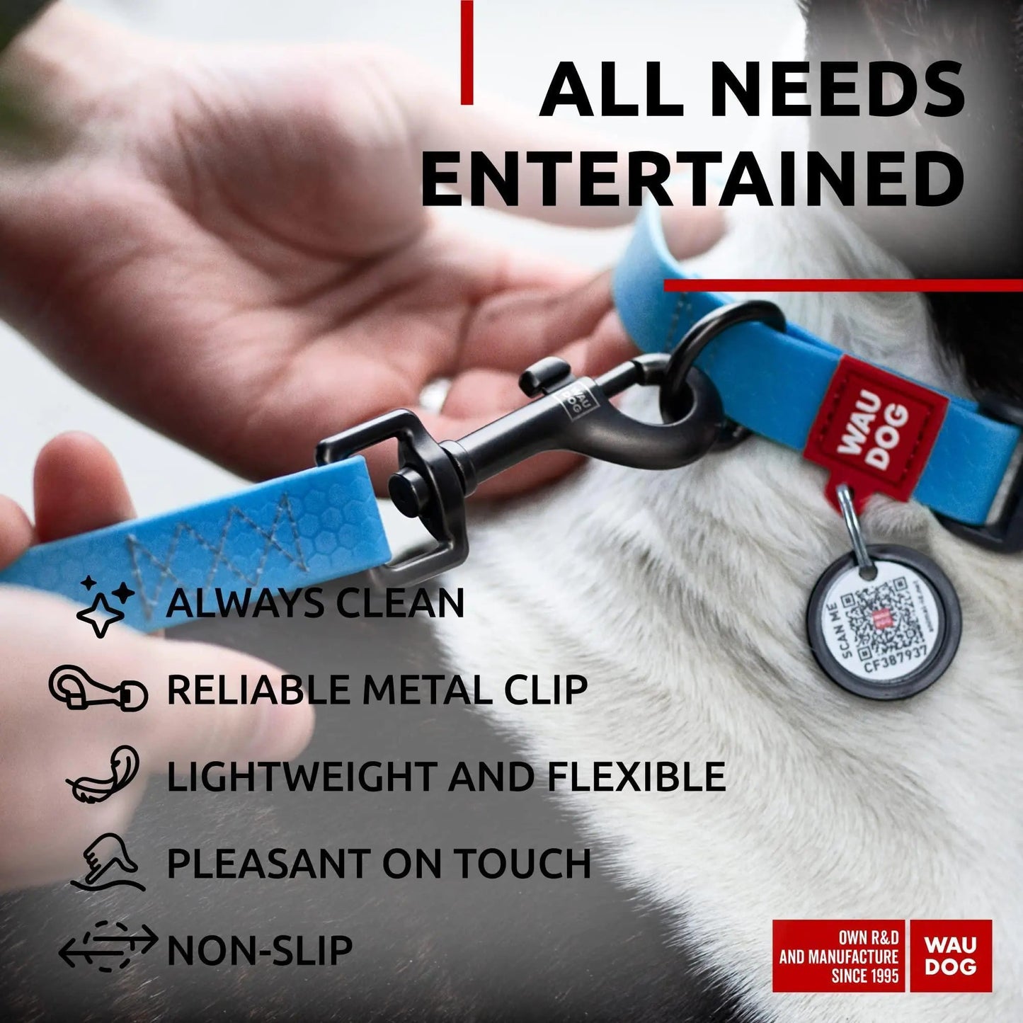 Waterproof Dog Leash 4 Ft 6 Ft Anti Slip Dog Leash for Large Dogs Small and Medium Dogs Heavy Duty Dog Leash with Water and Dirt Resistant Long Or Short Dog Leashes for Boy & Girl Dogs - Osacean Sky Logistics