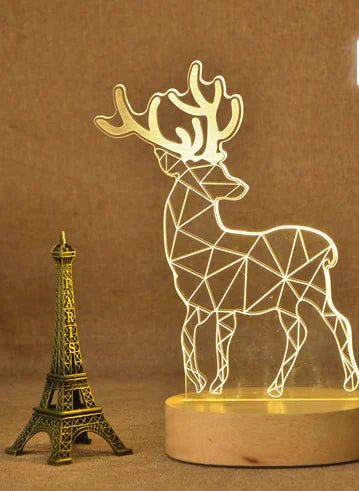3D Acrylic Christmas Tree Table Lamp for Bedroom - Osacean Sky Logistics
