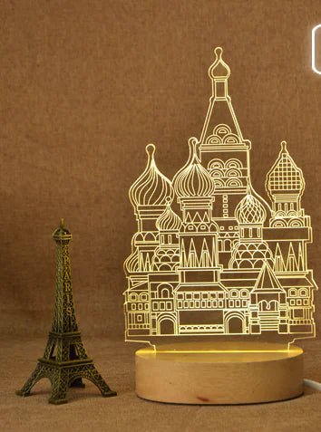 3D Acrylic Christmas Tree Table Lamp for Bedroom - Osacean Sky Logistics