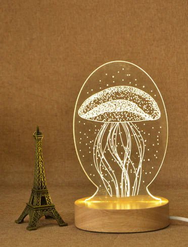 3D Acrylic Christmas Tree Table Lamp for Bedroom - Osacean Sky Logistics