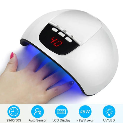 45W Nail Lamp Dryer for Gel Nails - Osacean Sky Logistics