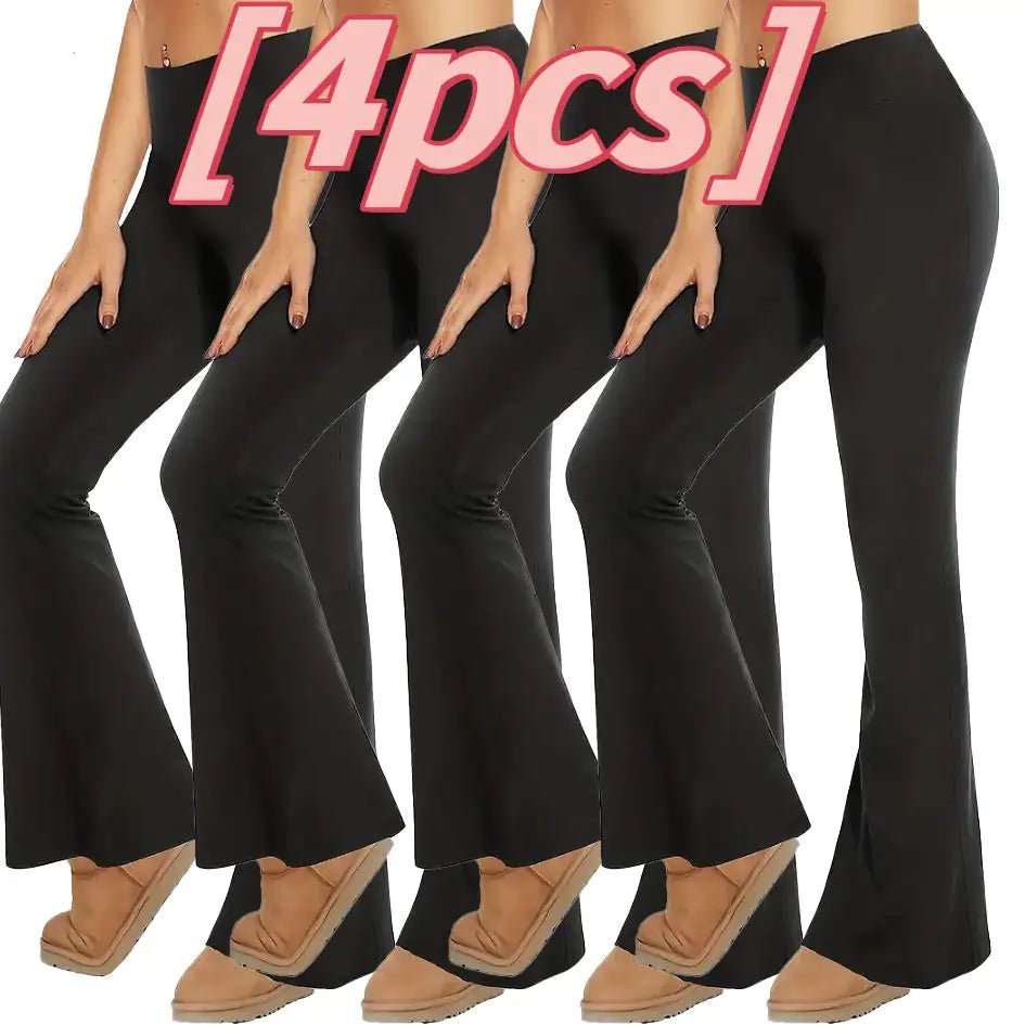 4pcs Butt - Lifting Flare Yoga Pants High Waist, Ultra Stretch, Naked Feel Leggings For Women - Osacean Sky Logistics
