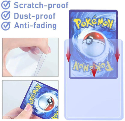 50ct(50ct Toploaders and 50 sleeves) / 100ct(10ct Toploaders and 100 sleeves) Top Loaders and Card Sleeves, Penny Sleeves Thick Plastic Toploaders, Trading Card Sleeves Holder Fit for MTG, Yugioh, Pokemon Card, Baseball Card, Sports Cards - Osacean Sky Logistics