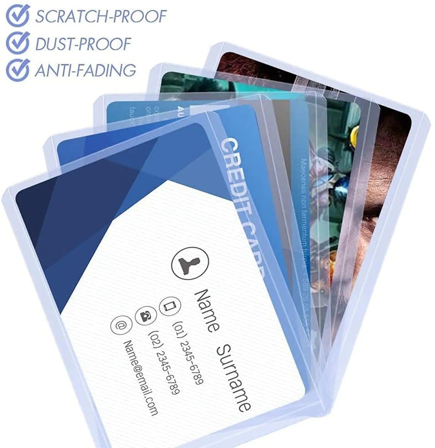 50ct(50ct Toploaders and 50 sleeves) / 100ct(10ct Toploaders and 100 sleeves) Top Loaders and Card Sleeves, Penny Sleeves Thick Plastic Toploaders, Trading Card Sleeves Holder Fit for MTG, Yugioh, Pokemon Card, Baseball Card, Sports Cards - Osacean Sky Logistics