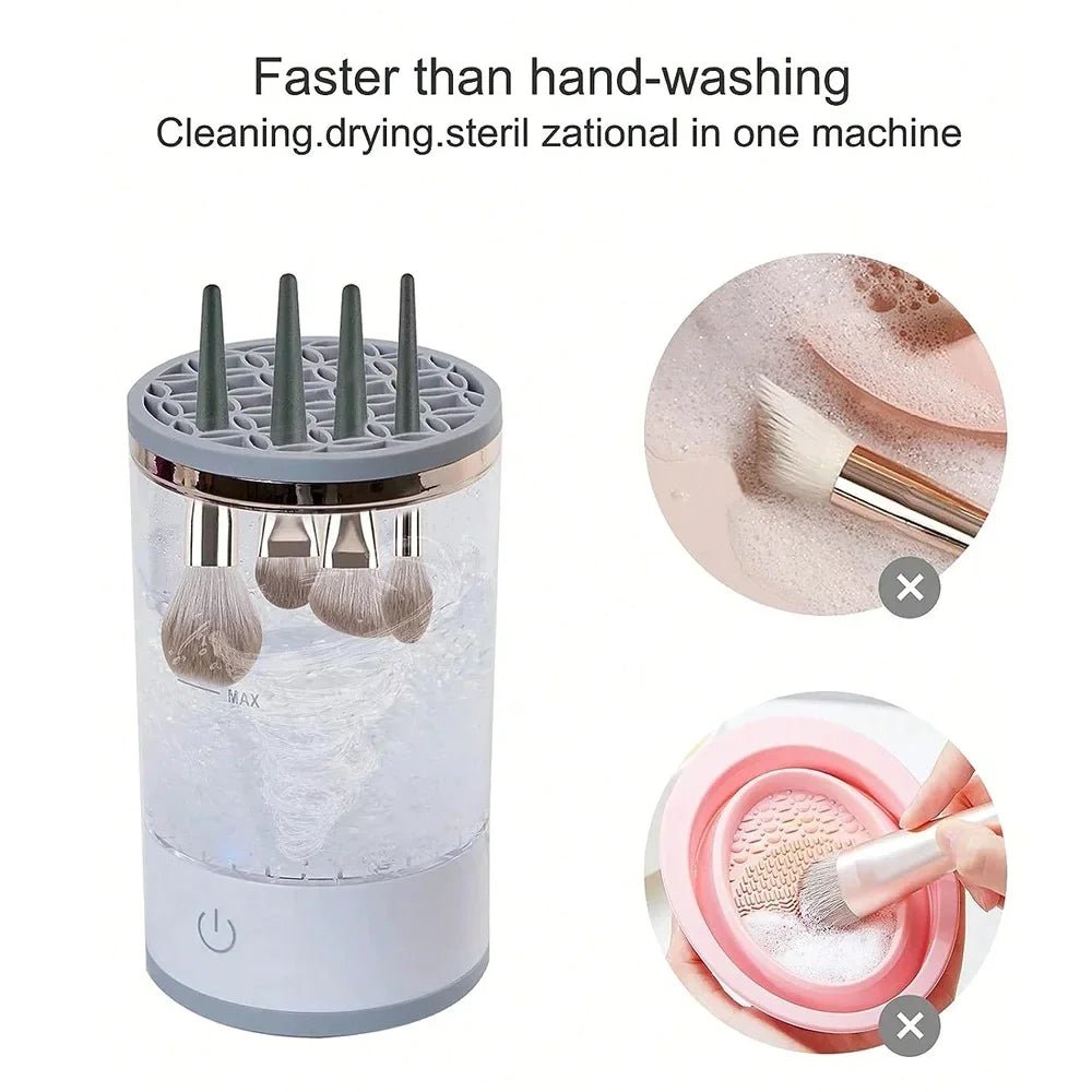 Automatic Brush Cleaner Electric Makeup Brush Cleaning Machine Fast Clean Dryer - Osacean Sky Logistics