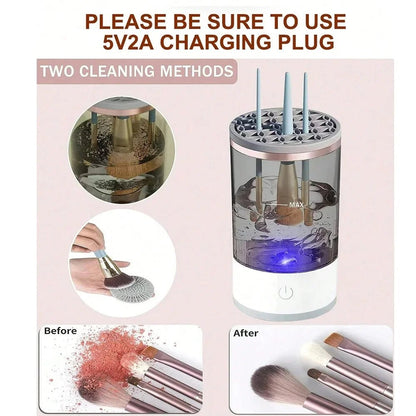 Automatic Brush Cleaner Electric Makeup Brush Cleaning Machine Fast Clean Dryer - Osacean Sky Logistics