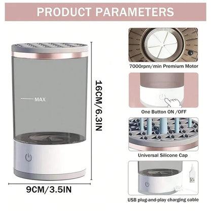 Automatic Brush Cleaner Electric Makeup Brush Cleaning Machine Fast Clean Dryer - Osacean Sky Logistics
