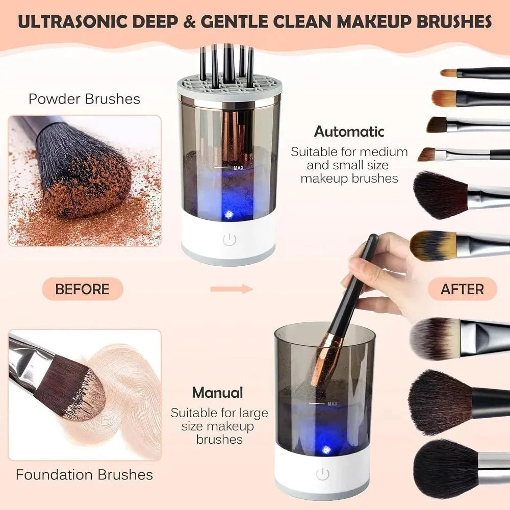 Automatic Brush Cleaner Electric Makeup Brush Cleaning Machine Fast Clean Dryer - Osacean Sky Logistics