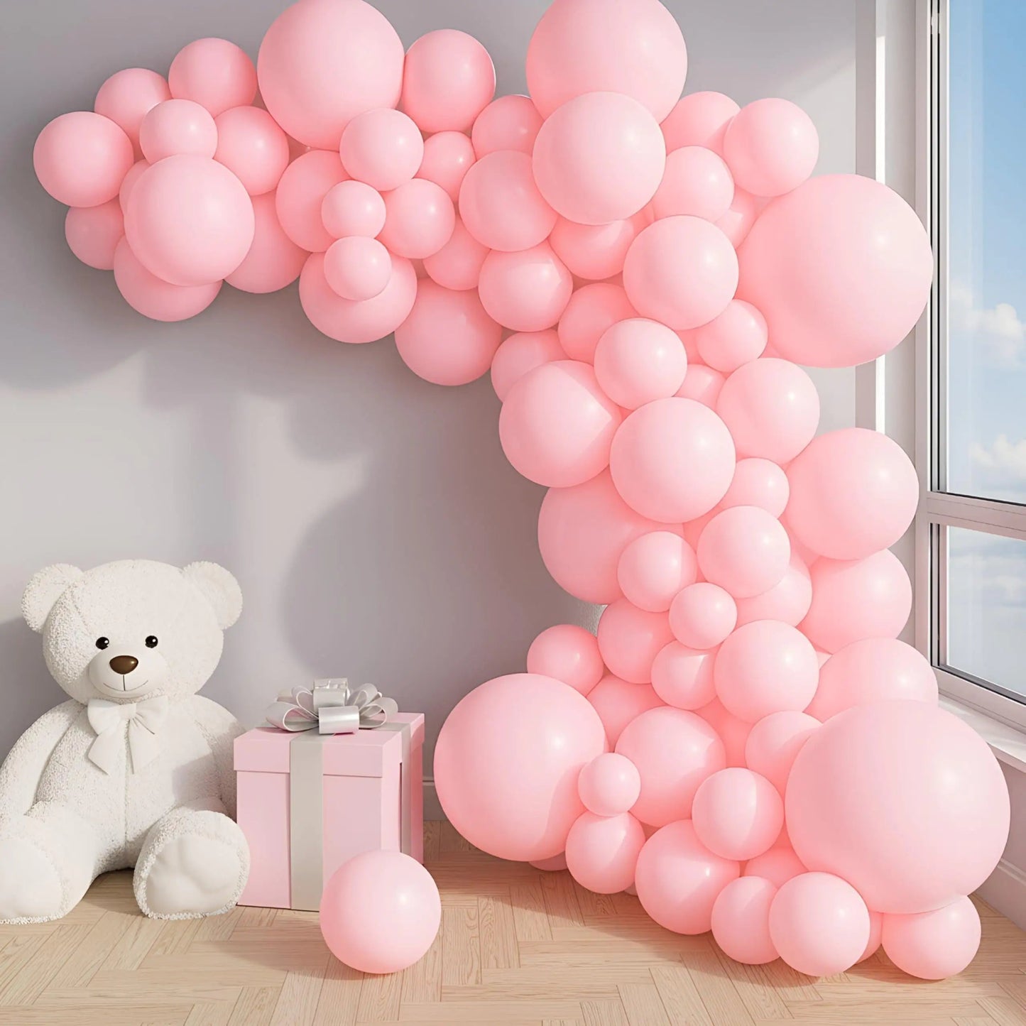 Balloon Garland Arch Kit 146 Pcs Light Pink Balloons for Baby Shower Birthday Gender Reveal Wedding Party DIY Kit by ™ - Osacean Sky Logistics