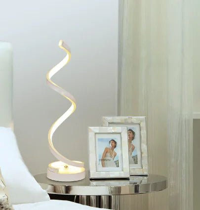 Black Spiral Table Lamp for Bedroom (One Piece) - Osacean Sky Logistics