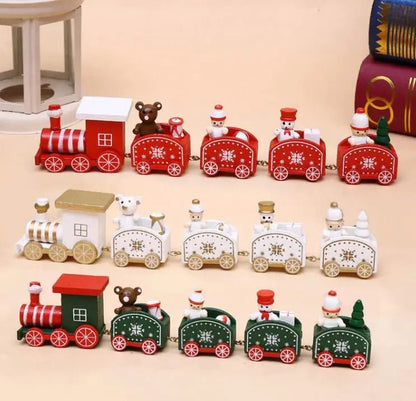 Christmas Ornament Christmas Wooden Train - Osacean Sky Logistics
