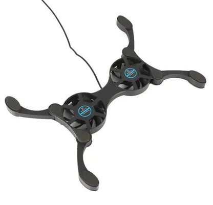 Dual USB Cooling Fan Pad Foldable Slim Fans Cooler Stand For Laptop PC Notebook - Osacean Sky Logistics