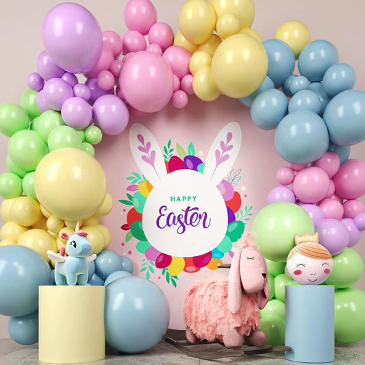 Easter Pastel Balloon Garland Kit Large Unicorn Arch 16Ft Oh Baby Shower Decorations Gender Reveal Decor Wedding Anniversary Party Supplies Rainbow Candy Girl Birthday DIY Easter Color Backdrop Theme - Osacean Sky Logistics