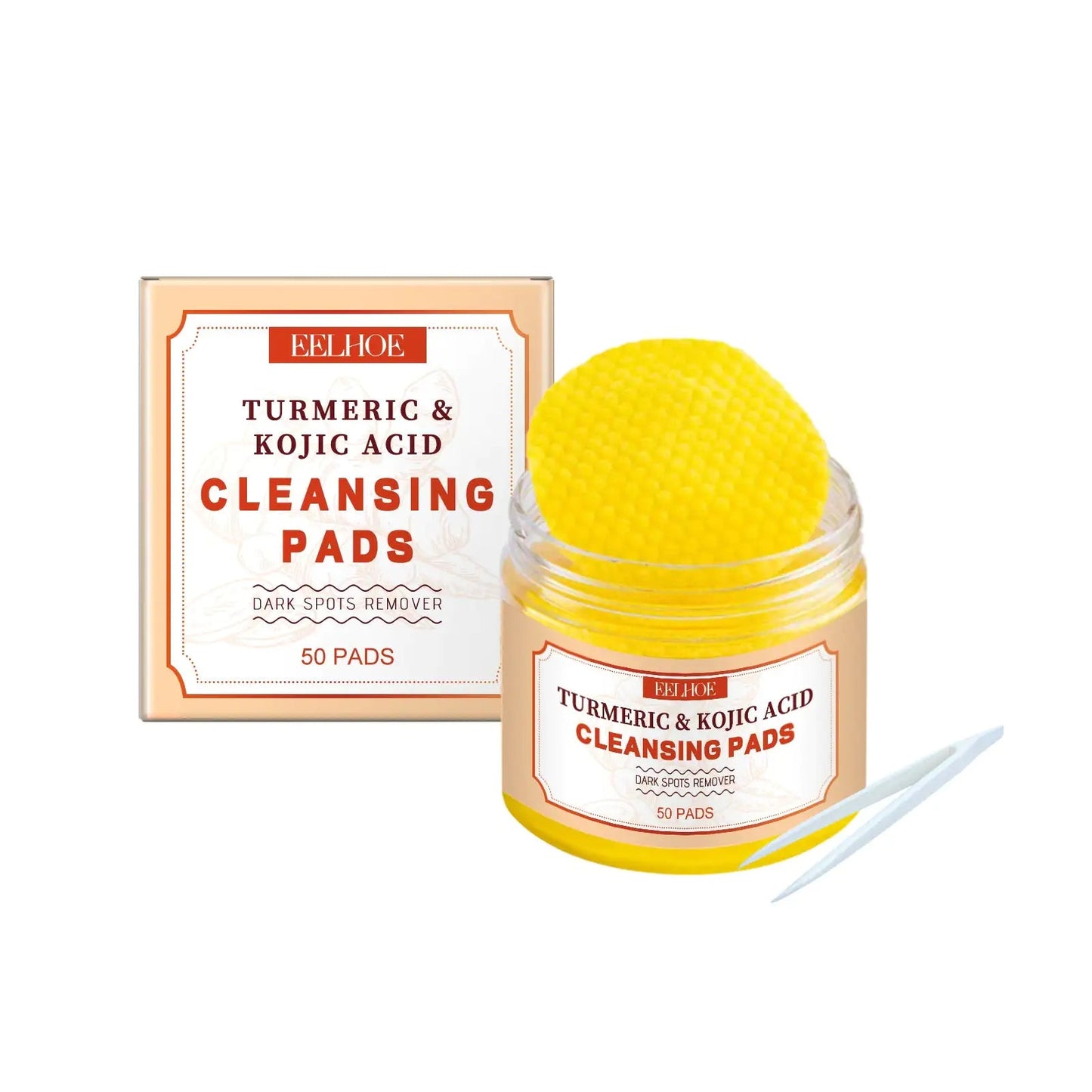 EELHOE Turmeric Exfoliating Cleansing Pad Repairs And Nourishes The Delicate Skin Of The Face, Gently Cleanses And Purifies - Osacean Sky Logistics