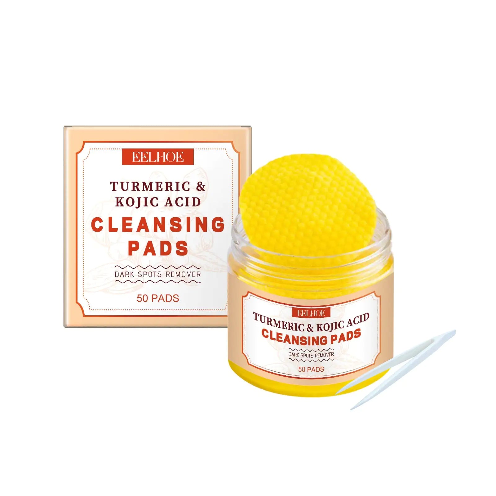 EELHOE Turmeric Exfoliating Cleansing Pad Repairs And Nourishes The Delicate Skin Of The Face, Gently Cleanses And Purifies - Osacean Sky Logistics