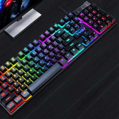 Gaming Usb Luminous Wired Keyboard Floating Manipulator - Osacean Sky Logistics