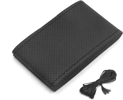 Genuine Leather DIY Car Steering Wheel Cover Anti - slip For Cm Black US - Osacean Sky Logistics