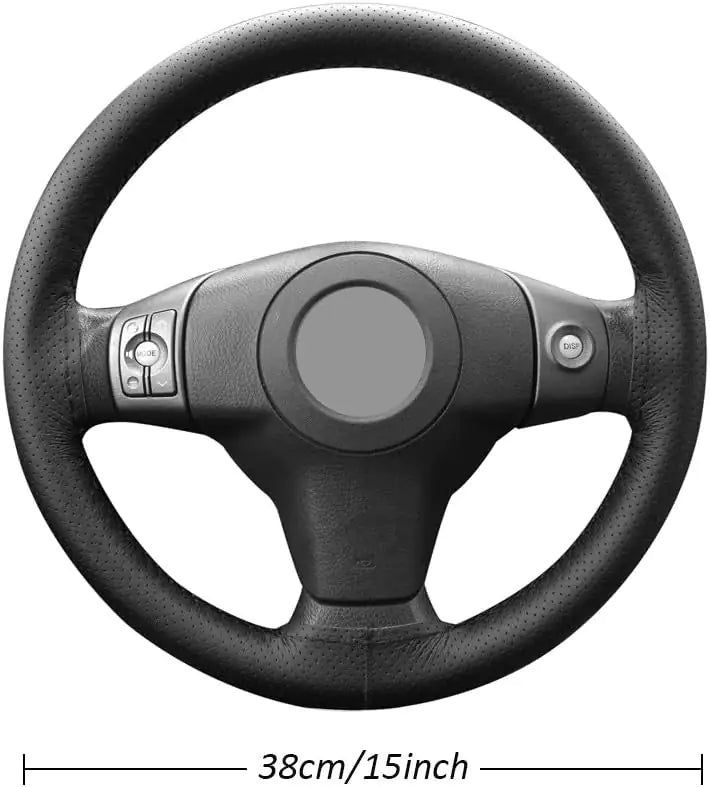 Genuine Leather DIY Car Steering Wheel Cover Anti - slip For Cm Black US - Osacean Sky Logistics