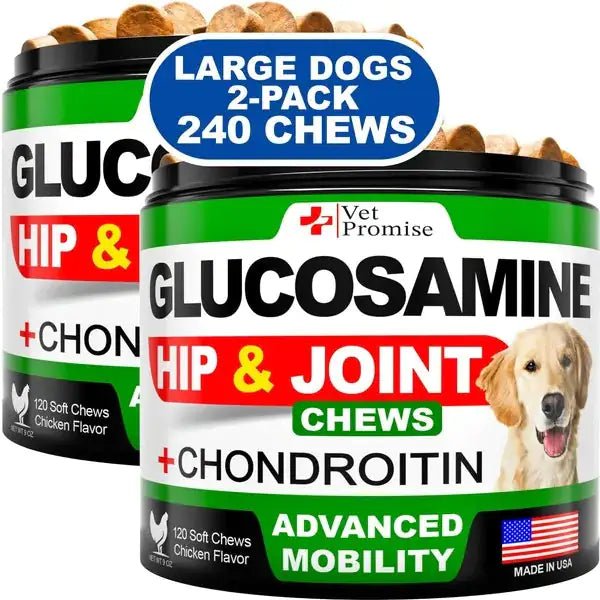 Glucosamine For Dogs 2 Pack Hip And Joint Supplement With Chondroitin 240 Chews - Osacean Sky Logistics