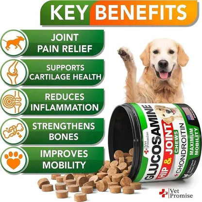 Glucosamine For Dogs 2 Pack Hip And Joint Supplement With Chondroitin 240 Chews - Osacean Sky Logistics