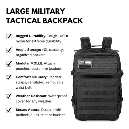 Large Military Tactical Backpack - Osacean Sky Logistics