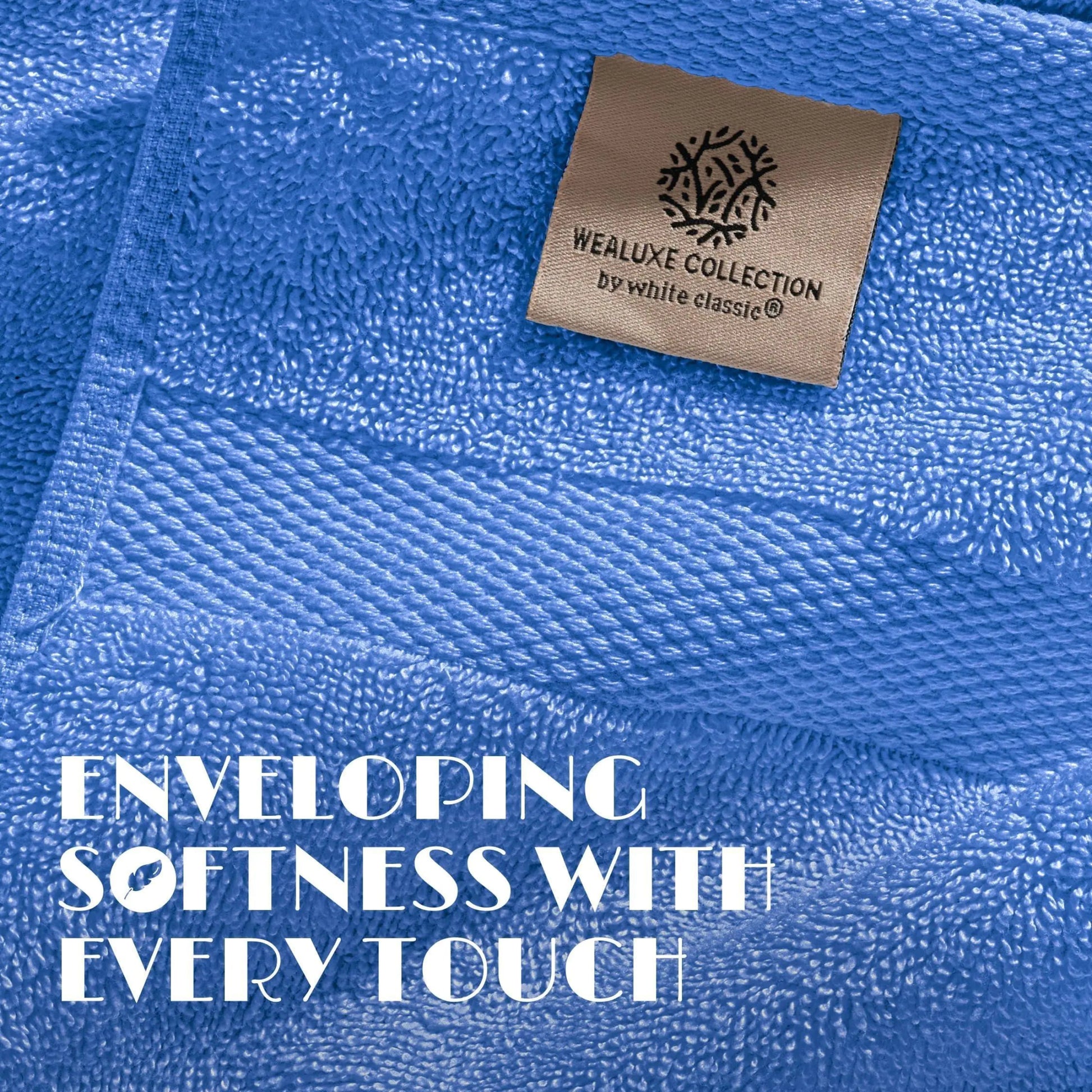 Light Blue Washcloths Set 12 Pack for Body Face Towel 12x12 Inch Cotton Wash Cloths Bulk Spa Fingertip Wash Clothes Soft Absorbent Gym Towels - Osacean Sky Logistics