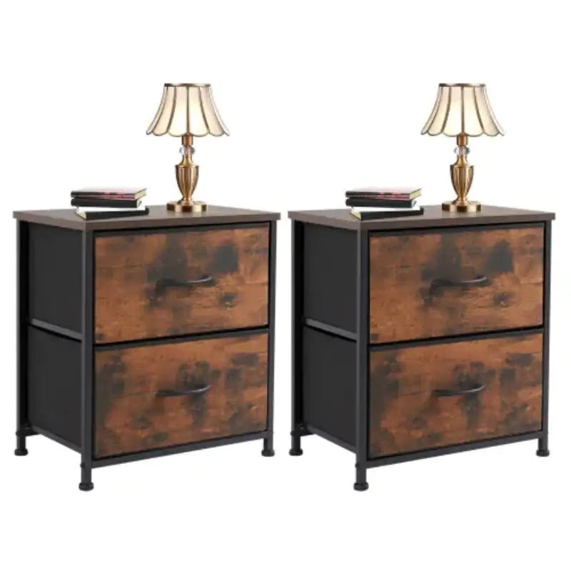 Living Room Cabinet Layers Set Of 2 Fabric Drawers Beside Nightstand Table - Osacean Sky Logistics