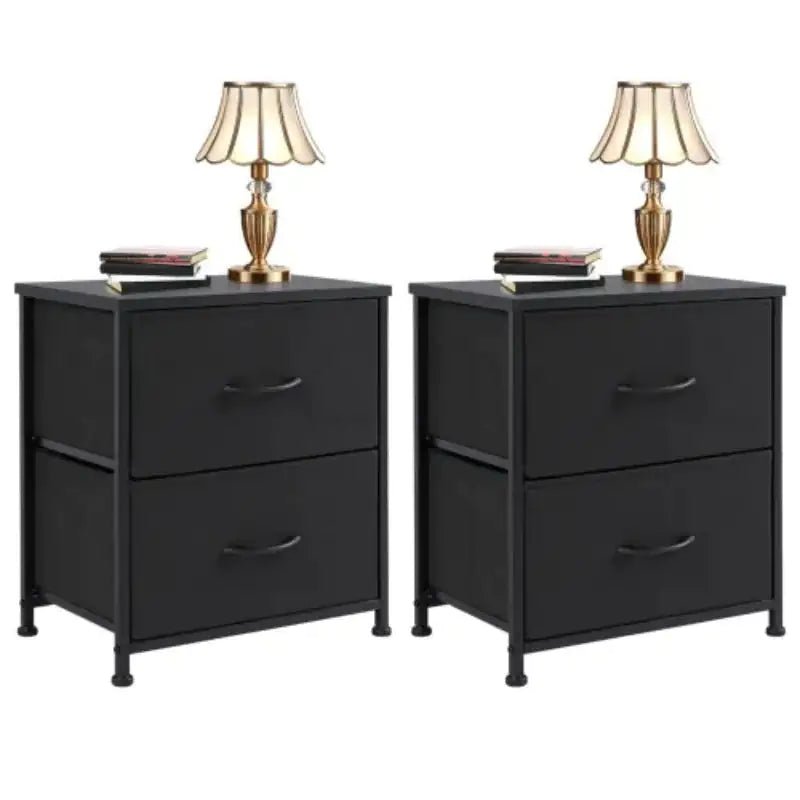 Living Room Cabinet Layers Set Of 2 Fabric Drawers Beside Nightstand Table - Osacean Sky Logistics