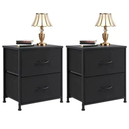Living Room Cabinet Layers Set Of 2 Fabric Drawers Beside Nightstand Table - Osacean Sky Logistics