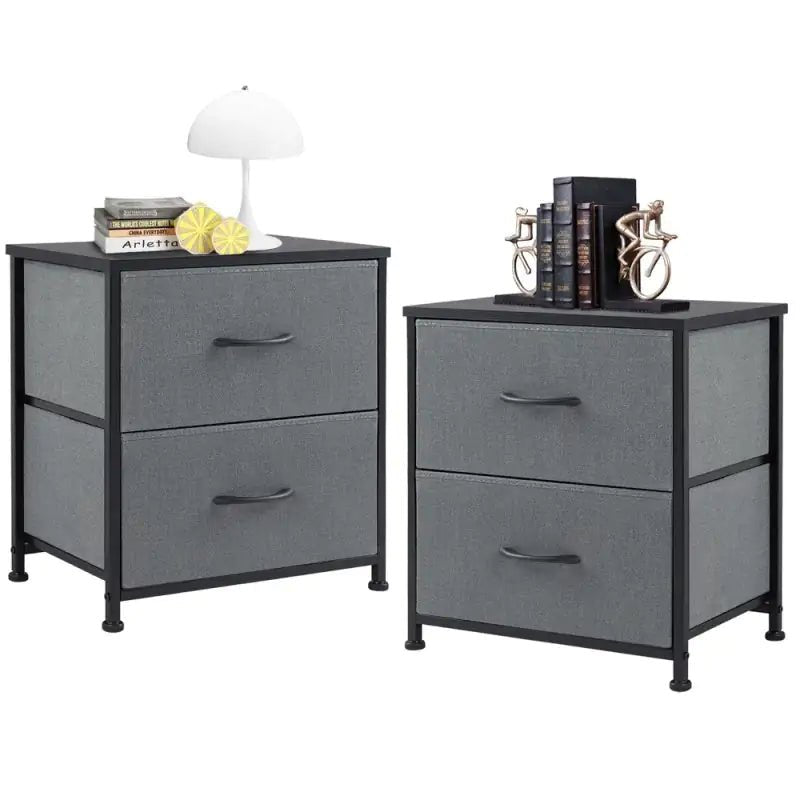 Living Room Cabinet Layers Set Of 2 Fabric Drawers Beside Nightstand Table - Osacean Sky Logistics