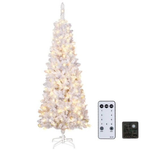 LOENIY 6ft Prelit White Slim Christmas Tree - Osacean Sky Logistics