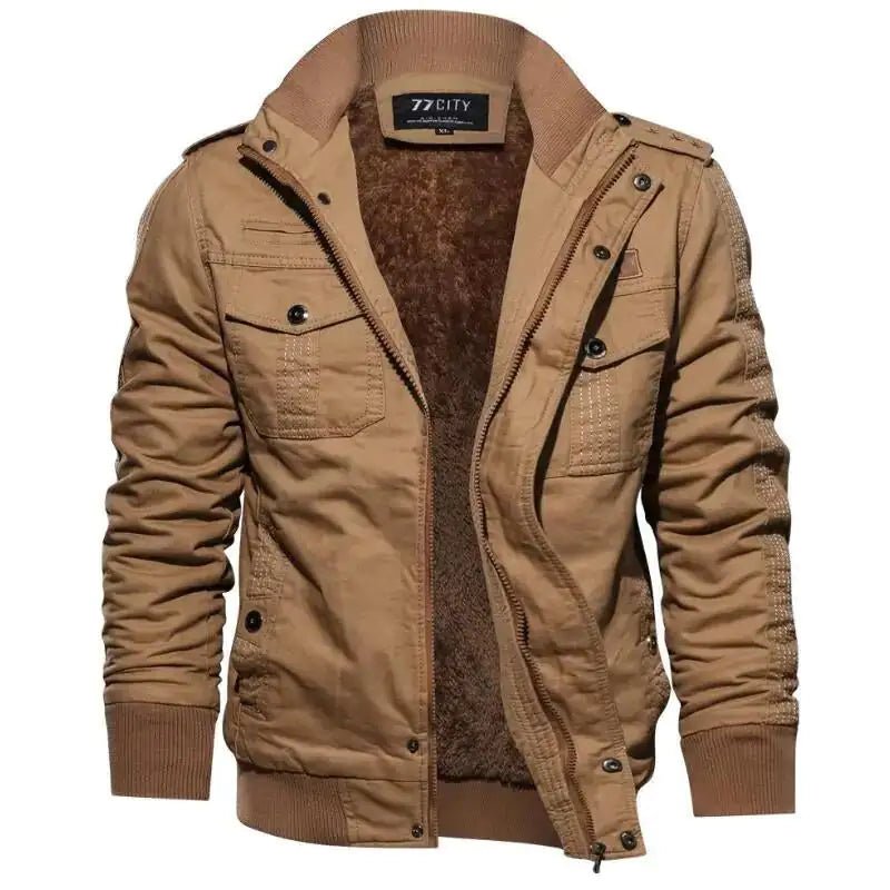 Men Winter Jackets Cargo Jackets Thicker Warm down Jackets Balck Casual Winter Coats High Quality Male Multi - Pocket Coats 6XL - Osacean Sky Logistics