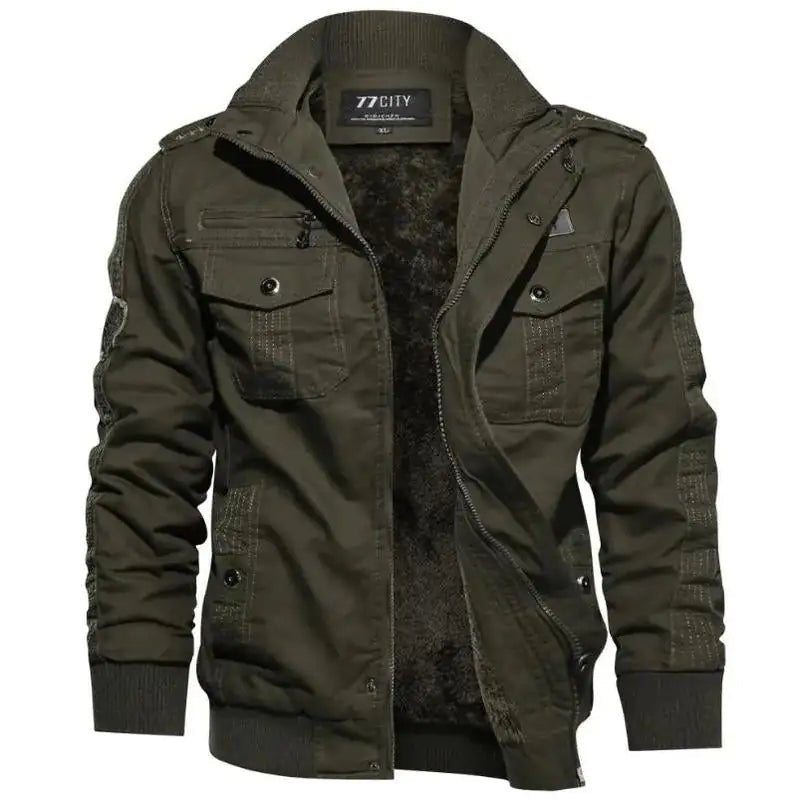 Men Winter Jackets Cargo Jackets Thicker Warm down Jackets Balck Casual Winter Coats High Quality Male Multi - Pocket Coats 6XL - Osacean Sky Logistics