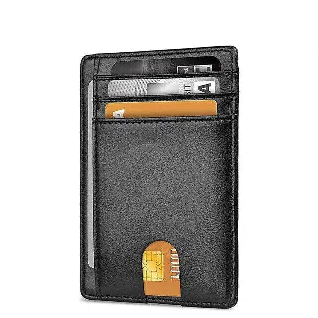 Mens Leather Slim Wallet Credit Card Holder RFID Blocking Pocket ID Money PU USA - Osacean Sky Logistics
