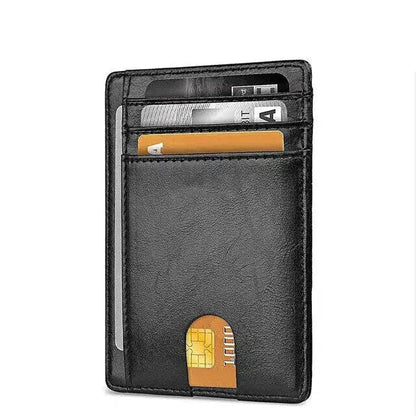Mens Leather Slim Wallet Credit Card Holder RFID Blocking Pocket ID Money PU USA - Osacean Sky Logistics
