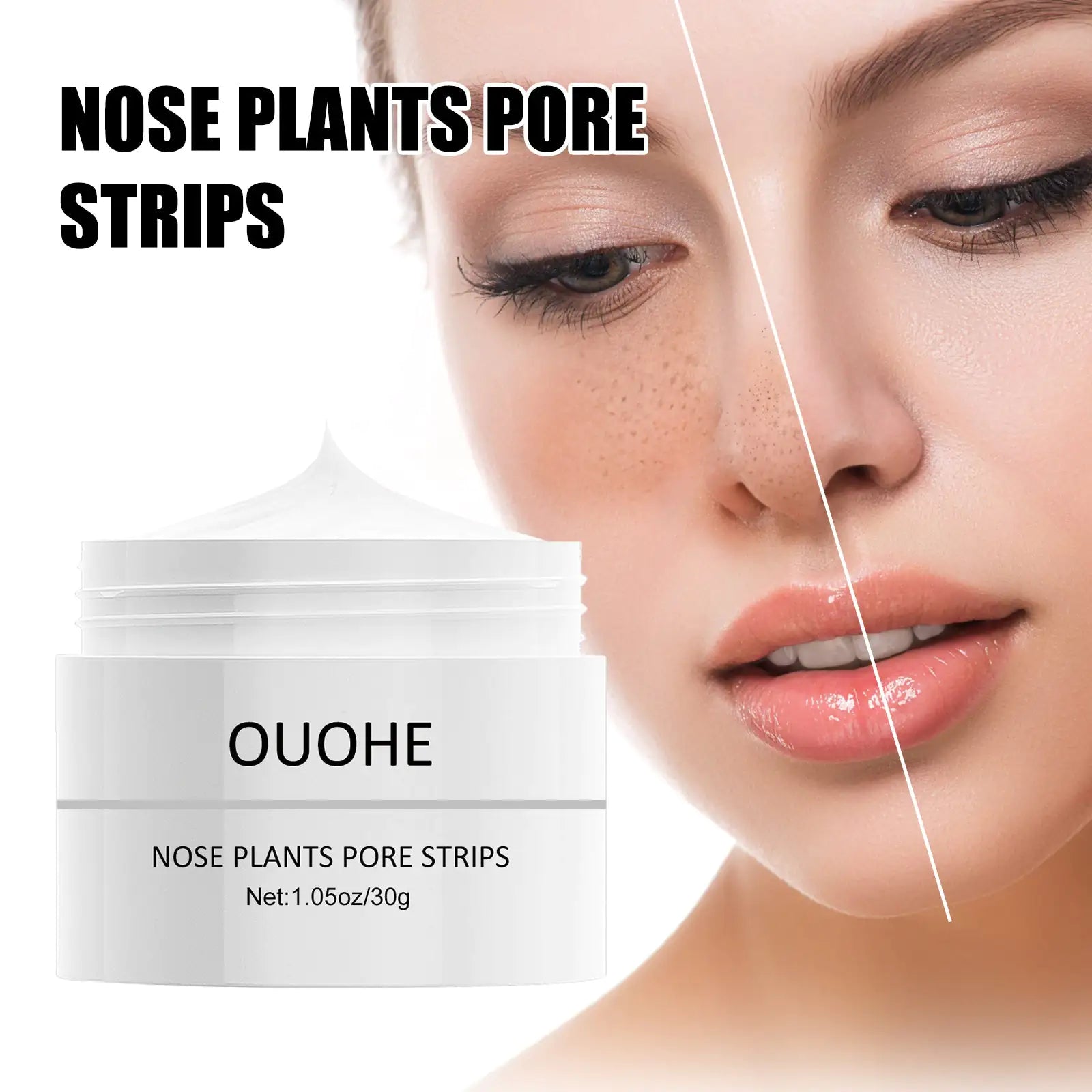 OUHOE Blackhead Peeling Nose Mask Deep Cleansing, Blackhead Acne, Pore Tightening, Strawberry Nose Mask - Osacean Sky Logistics