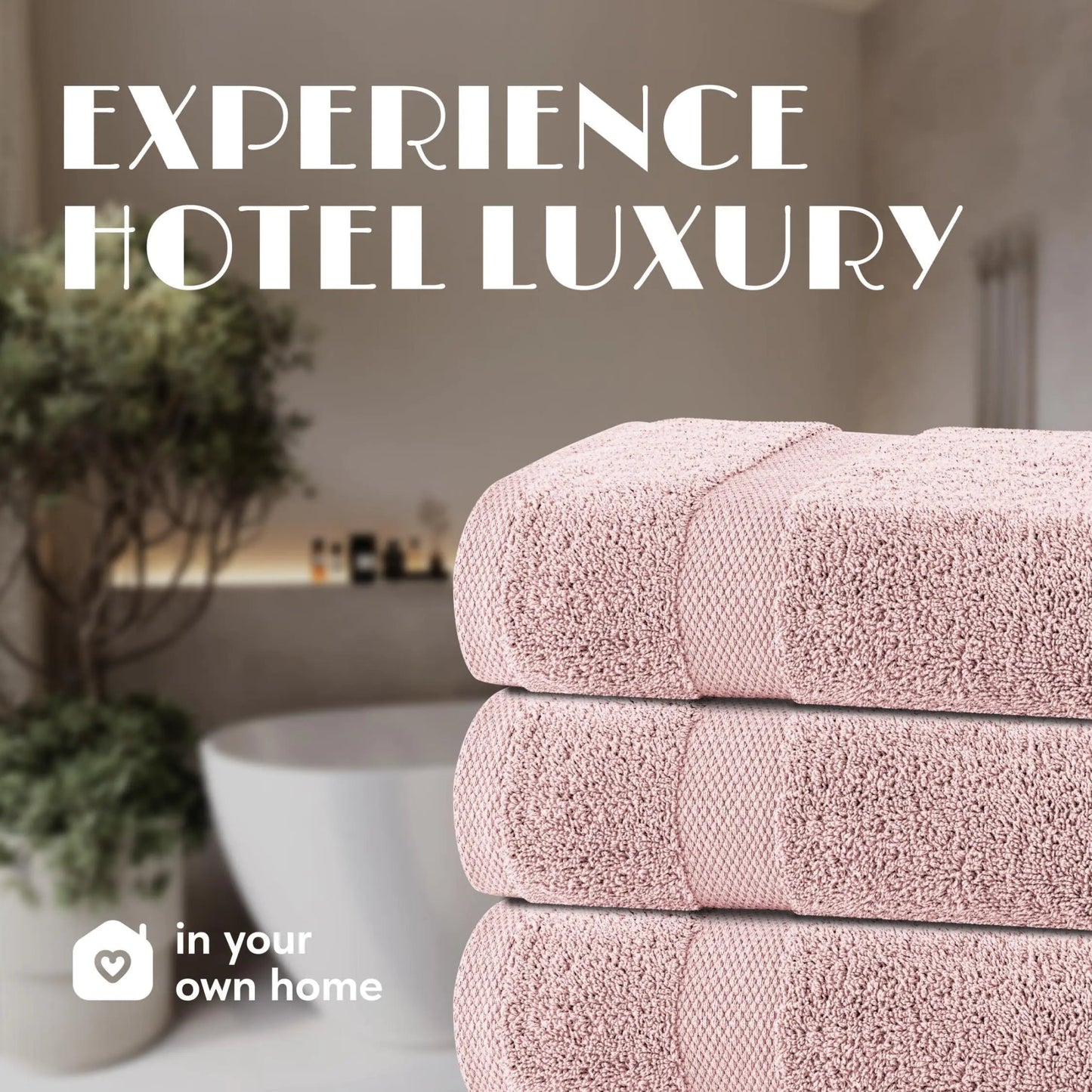 Pink Bath Towels 27x54 Inch Cotton Towel Set 4 Pack for Bathroom Hotel Gym Spa Soft Extra Absorbent Quick Dry - Osacean Sky Logistics