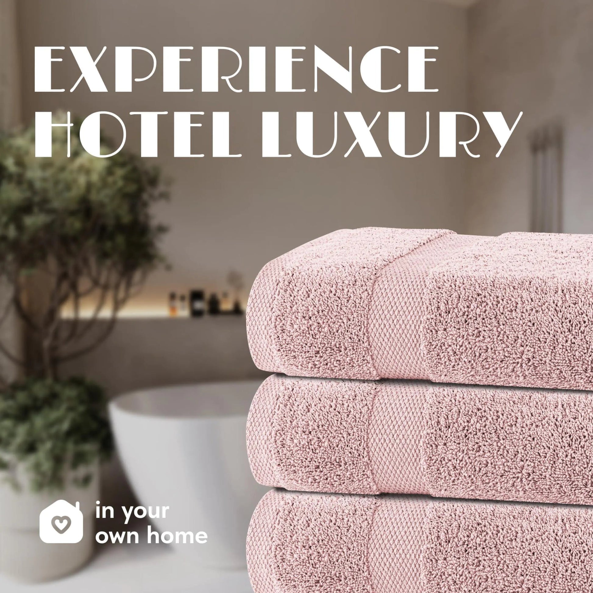 Pink Bath Towels 27x54 Inch Cotton Towel Set 4 Pack for Bathroom Hotel Gym Spa Soft Extra Absorbent Quick Dry - Osacean Sky Logistics