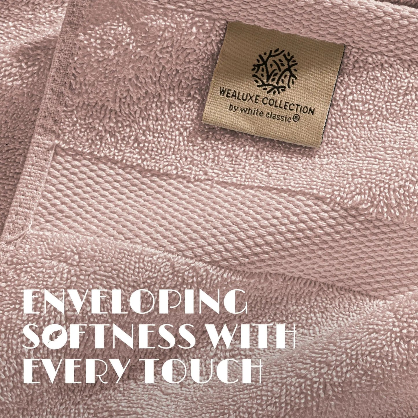 Pink Bath Towels 27x54 Inch Cotton Towel Set 4 Pack for Bathroom Hotel Gym Spa Soft Extra Absorbent Quick Dry - Osacean Sky Logistics