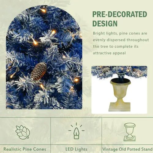 Pre - lit Christmas Tree Artificial Christmas 4 - piece Set - Osacean Sky Logistics