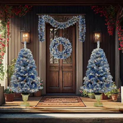 Pre - lit Christmas Tree Artificial Christmas 4 - piece Set - Osacean Sky Logistics