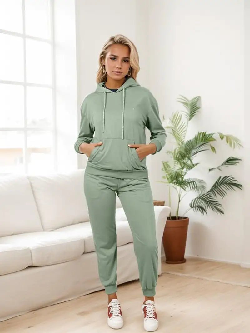 RED Marine Womens Hoody Sets - Comfort Bridal Womenswear Basic Clothing Overalls Suits Fashion Long Sleeve - Osacean Sky Logistics