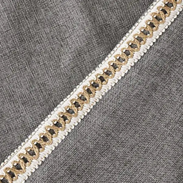 Set Of 2 Throw Pillow Covers Vintage Linen Trimmed Cushion Covers - Osacean Sky Logistics