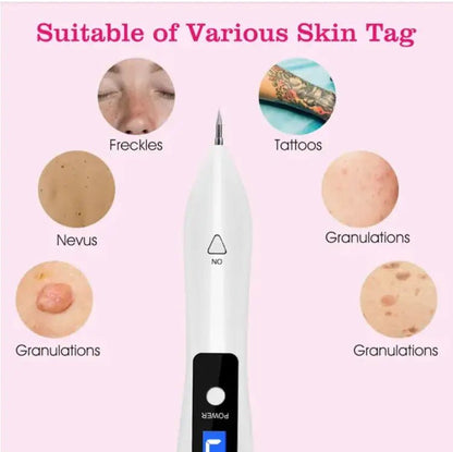 Skin Tag Repair Kit Portable Beauty Equipment Multi - Level With Home Usage USB Charging LCD Level Adjustable 6 Replaceable Needles - Osacean Sky Logistics