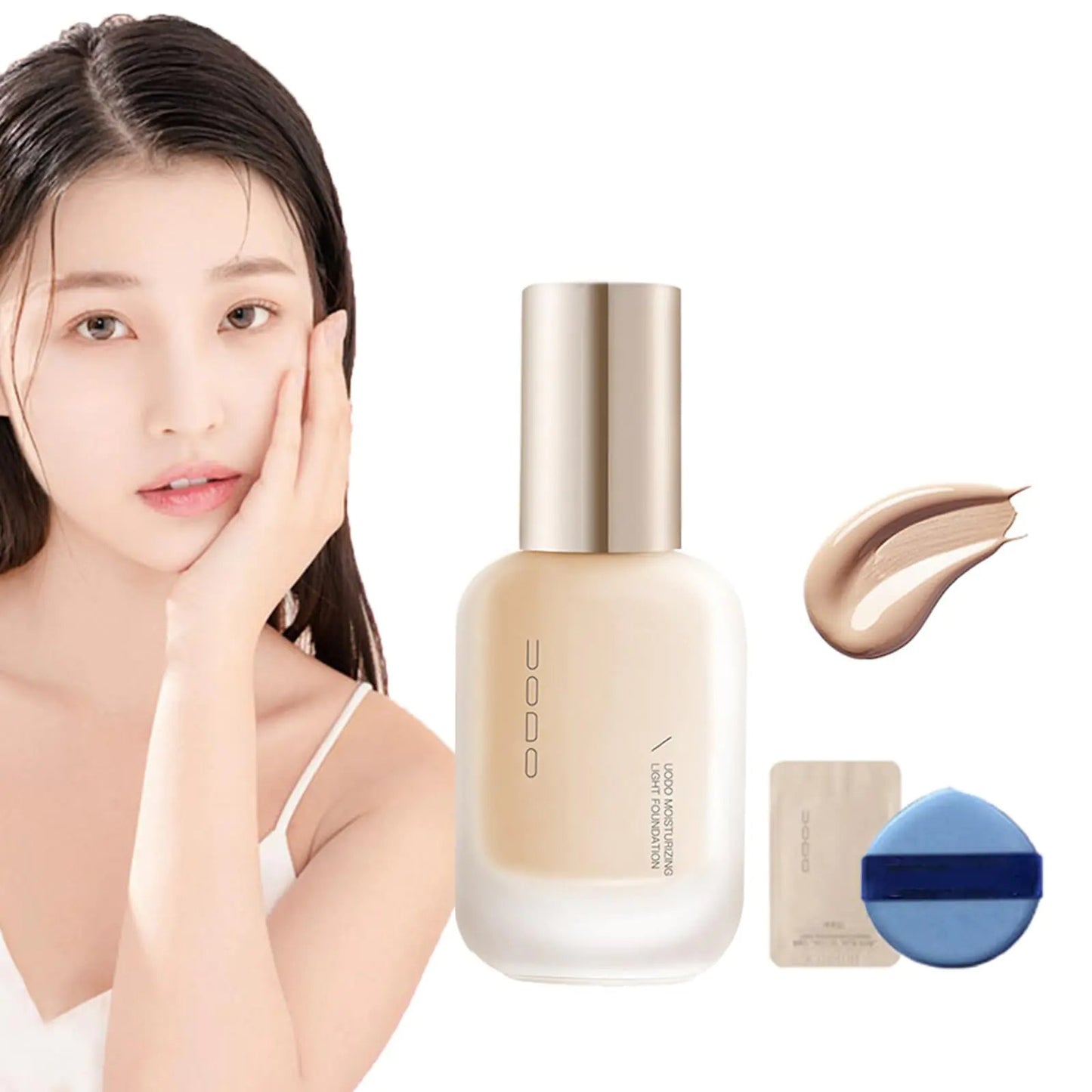 UODO Liquid Foundation - UODO Moisturizing Light Foundation/UODO Matte Long Lasting Foundation UODO Foundation Invisible Foundation Makeup Uodo Uodo Maquillaje (Moisturizing W03 Natural) - Osacean Sky Logistics