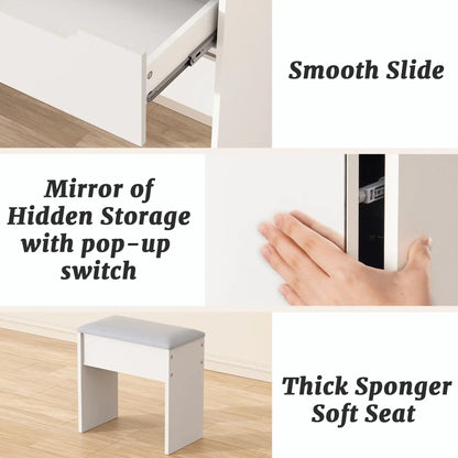 VFF Bedroom Dressing Table, Modern Minimalist Makeup Cabinet, Master Bedroom Makeup Mirror, Makeup Table Mirror Cabinet - Osacean Sky Logistics